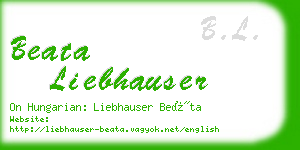 beata liebhauser business card